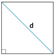 площади квадрата через диагональ